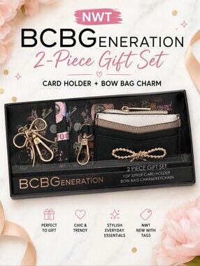 BCBGeneration 2-Piece Card Holder & Bag Charm Gift Set